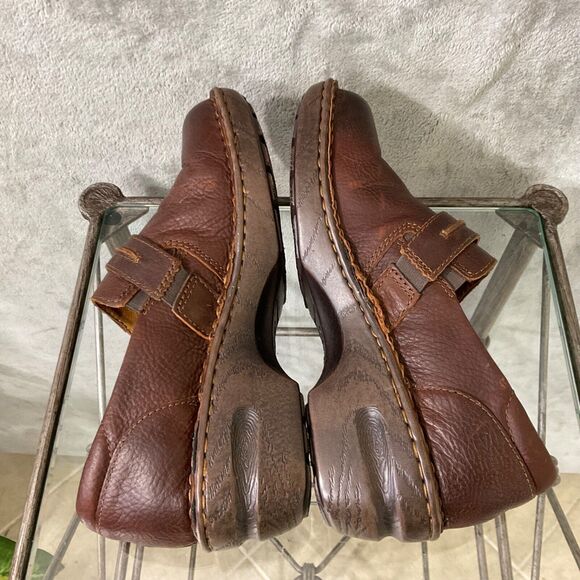 BOC Burnett Leather Clog shoe Women's Size 9 Brown Slip On - Picture 10 of 11